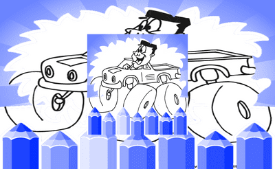 Monster Truck Coloring Pages For Kids Banner