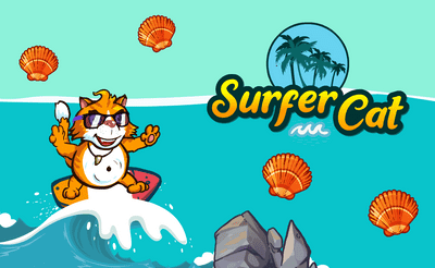 Surfer Cat Banner