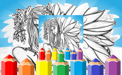 Fairy Coloring Pages Banner