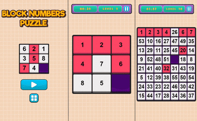 Block Numbers Puzzle Banner