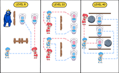 Draw to Pee Toilet Race! Banner