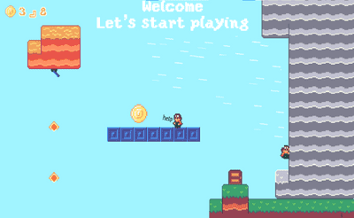 2D Platformer Coin Banner