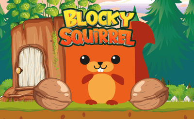 Blocky Squirrel Banner