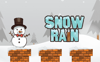 Snow Rain Fall Jumping Banner