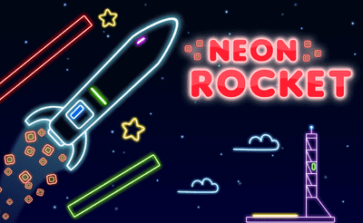 Neon Rocket Banner