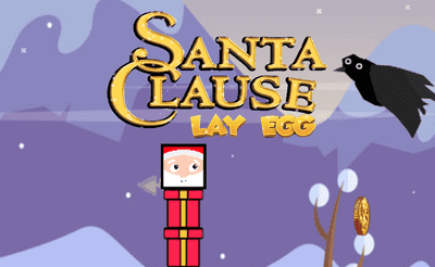 Santa Claus Lay Egg Banner