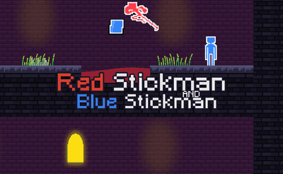 Red Stickman and Blue Stickman Banner