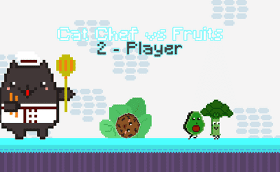 Cat Chef vs Fruits - 2 Player Banner
