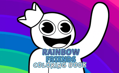 Rainbow Friends Coloring Book Banner