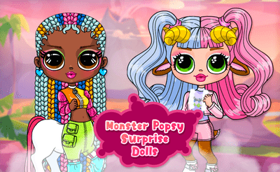 Monster Popsy Dolls Banner