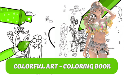 Colorful Art - Coloring Book Banner