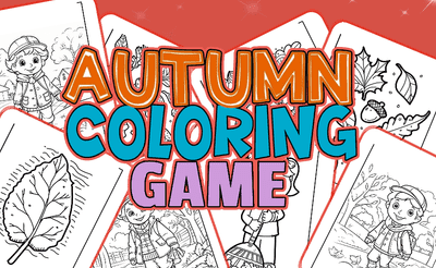 Autumn Coloring Game Banner