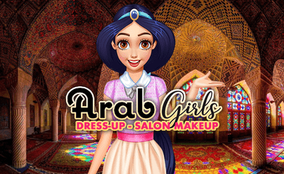 Arab Girls Dress-Up - Salon Makeup Banner