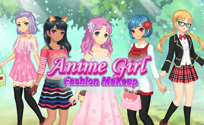Anime Girls Fashion Makeup Banner