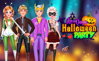 Royal Couple Halloween Party Banner