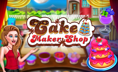 Cake Shop Cafe Pastries & Waffles cooking Game Banner