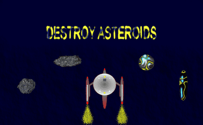Destroy Asteroids Banner