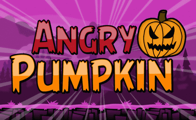Angry Pumpkin Basketball Banner