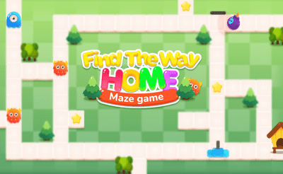 Find the Way Home Maze Banner