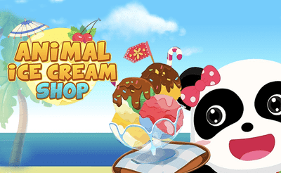 Animal Ice Cream Shop Banner