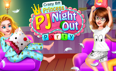 Crazy BFF Princess PJ Night Out Party Banner