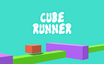 3D Cube Runner Banner