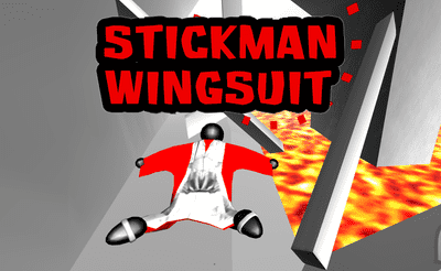 Stickman Wingsuit 3D Banner