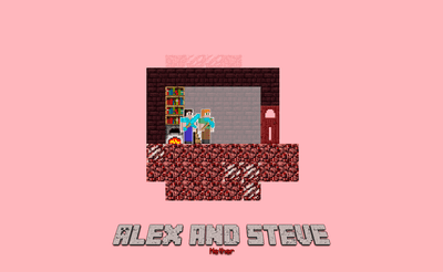 Alex and Steve Nether Banner