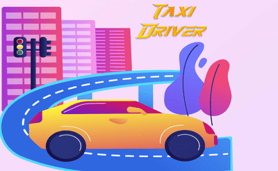 City Taxi Driver Banner
