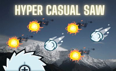Hyper Casual Meteor VS Saw Banner