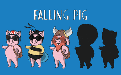 Falling Pig Banner