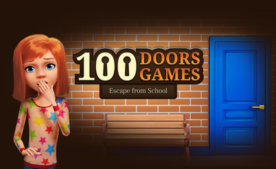 100 Doors Games: Escape from School Banner