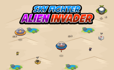 Sky Fighter Alien Invader Banner