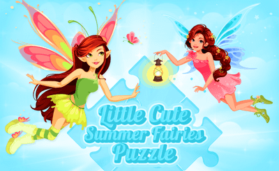 Little Cute Summer Fairies Puzzle Banner