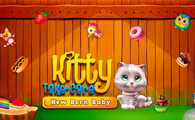 Kitty Take Care New Born Baby Banner