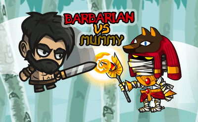 Barbarian VS Mummy Banner