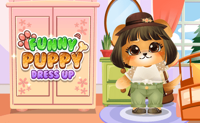 Funny Puppy Dressup Banner