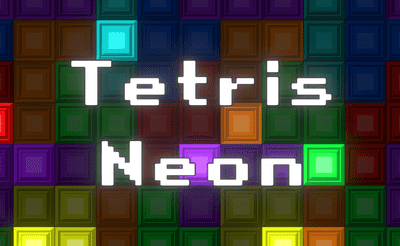 Tetris Neon Banner