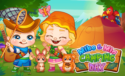 Mike and Mia Camping Day Banner