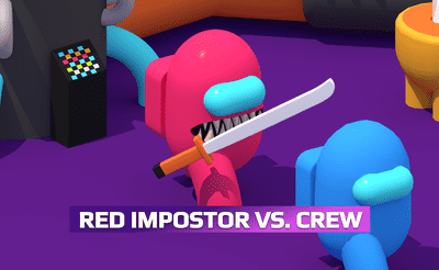 Red Impostor vs. Crew Banner