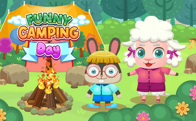 Funny Camping Day Banner