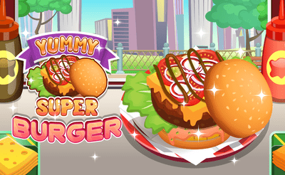 Yummy Super Burger Banner
