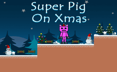 Super Pig on Xmas Banner