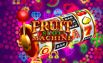 Fruit Slots Machine Banner