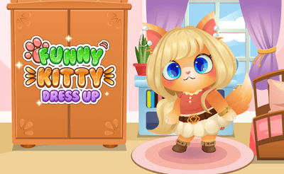 Funny Kitty Dressup Banner