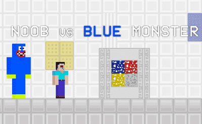 Noob vs Blue Monster Banner