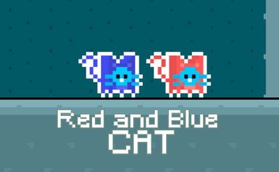 Red and Blue Cat Banner