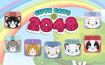 Cute Cats 2048 Banner