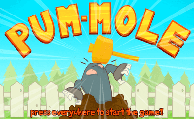 Pum Mole Whack a Mole Banner