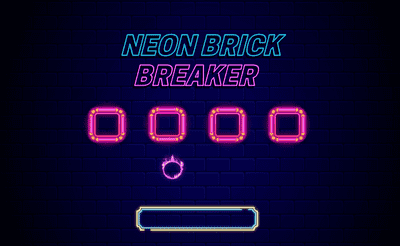 Neon Brick Breaker Banner